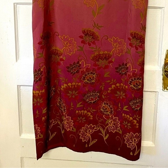 Jennifer Moore Long Floral Print Dress-Size 10 - Picture 4 of 7